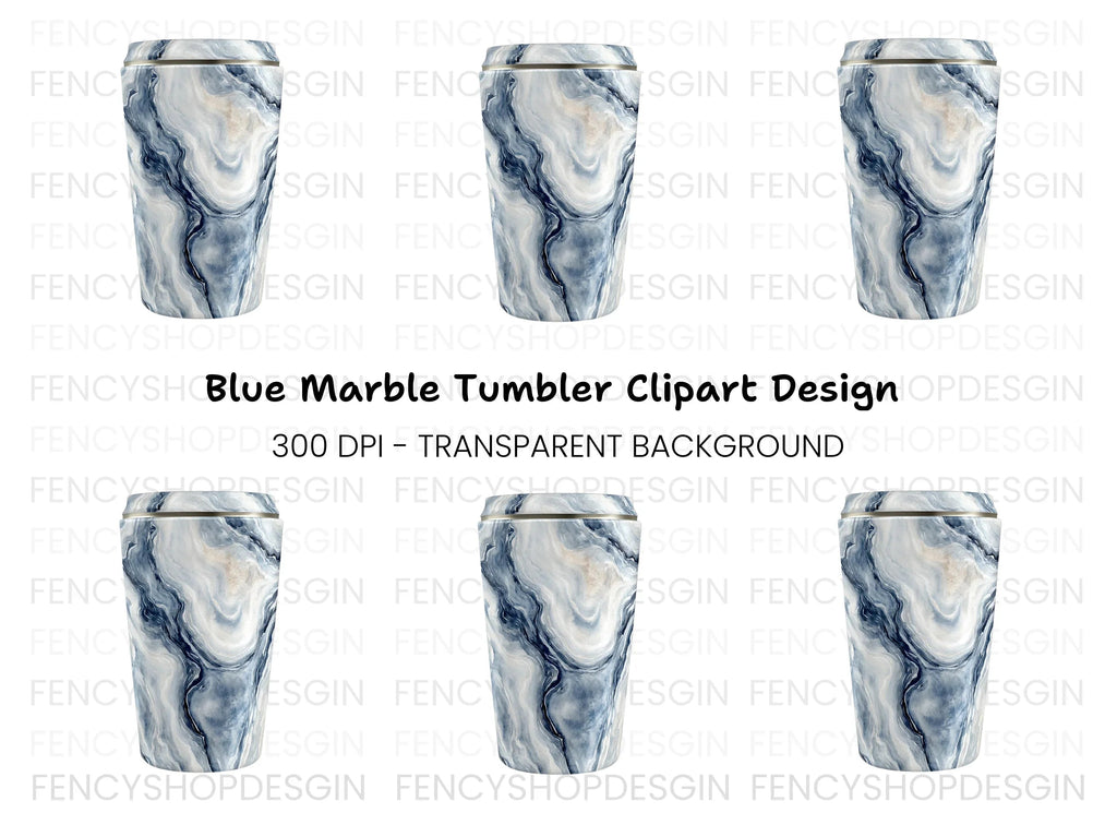 Blue Marble Tumbler Clipart Bundle