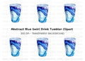 Abstract Blue Glass Clipart Bundle