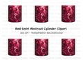 Deep Red Swirls Clipart Bundle