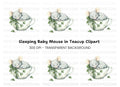 Sleeping Mouse in Teacup Clipart Bundle