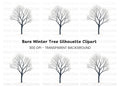Winter Tree with Snow Clipart Bundle