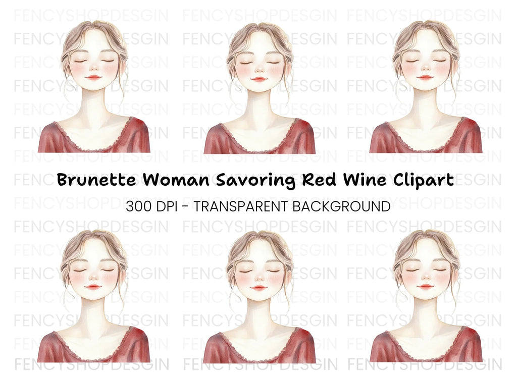 Serene Woman Clipart Bundle