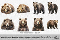 Brown Bear Clipart Bundle