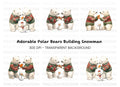Cute Polar Bears Christmas Clipart Bundle