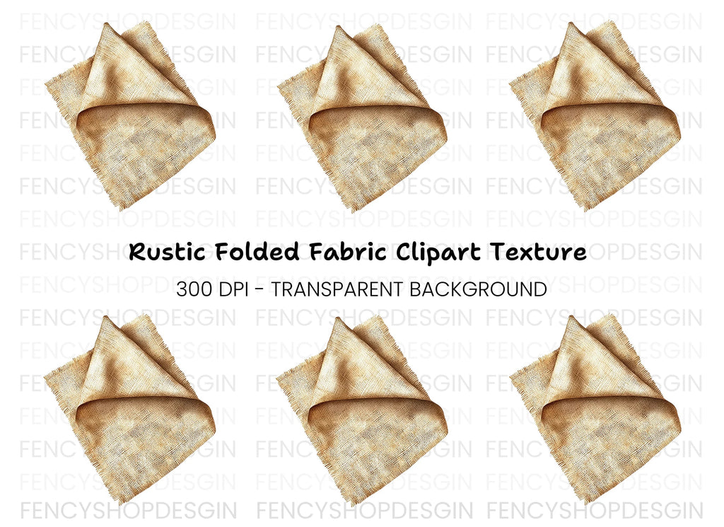 Rustic Burlap Fabric Texture Clipart Bundle