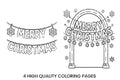 Merry Christmas Banner Coloring Books