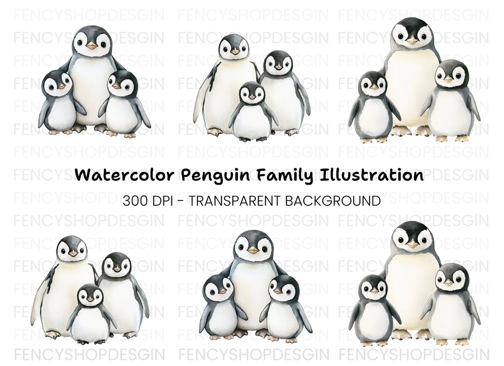 Charming Baby Penguin Clipart Bundle