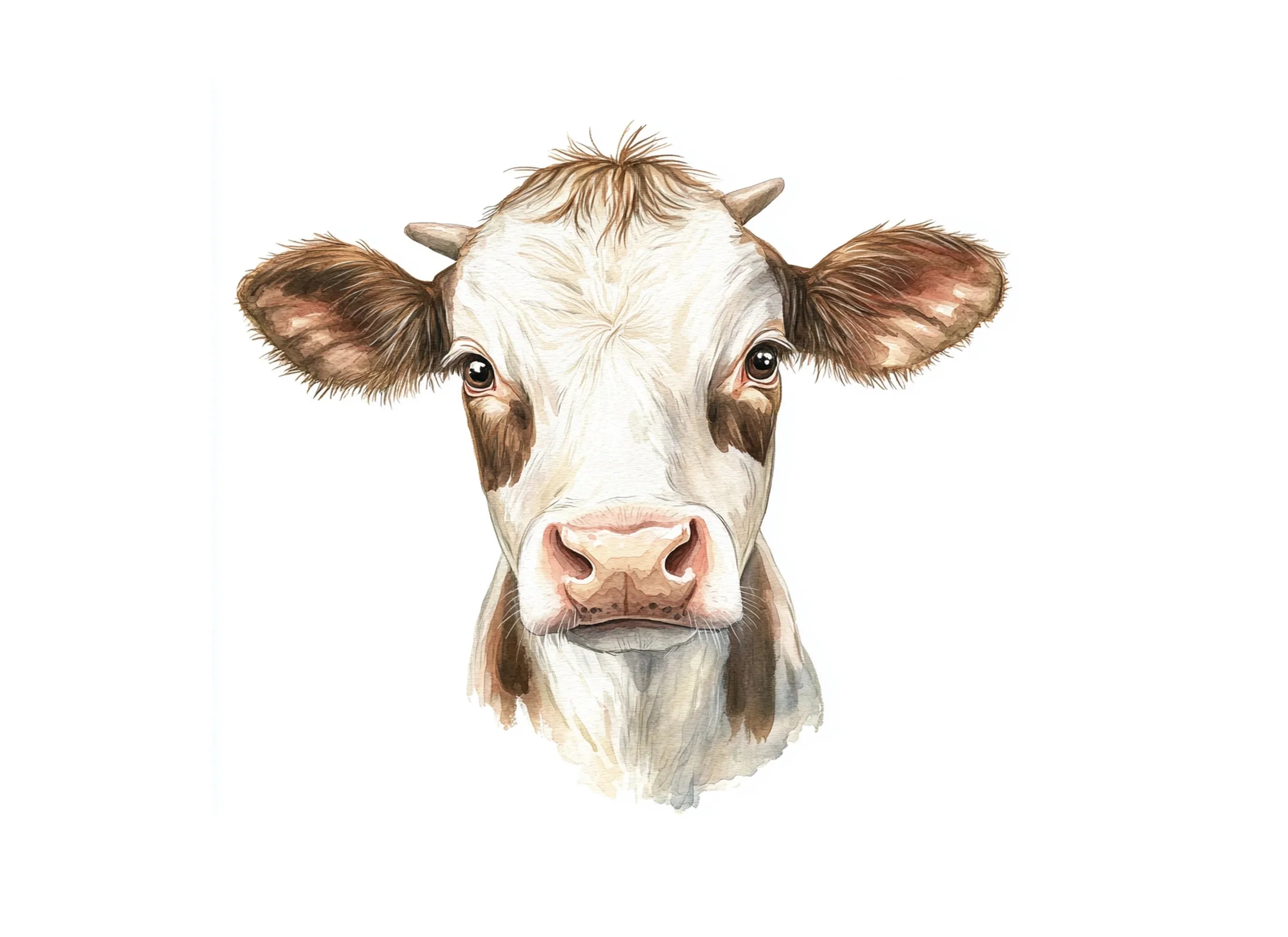 Cow Head Clipart Bundle