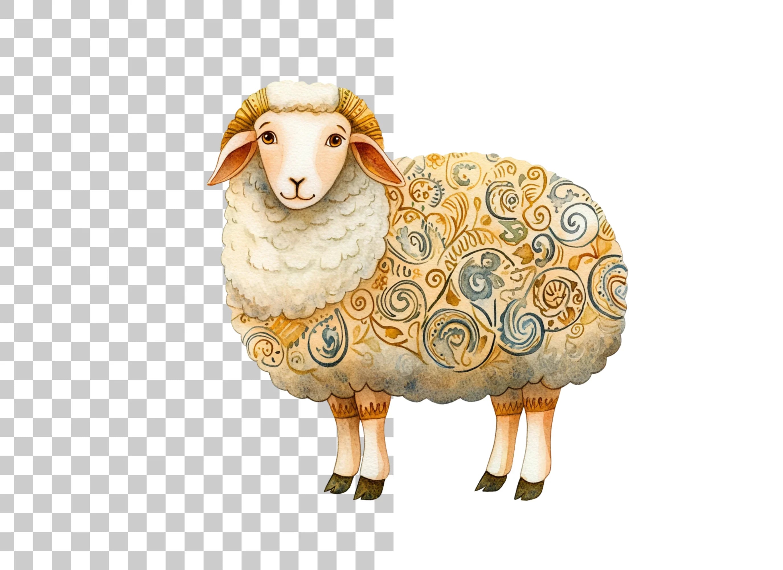 Decorative Sheep Clipart Bundle