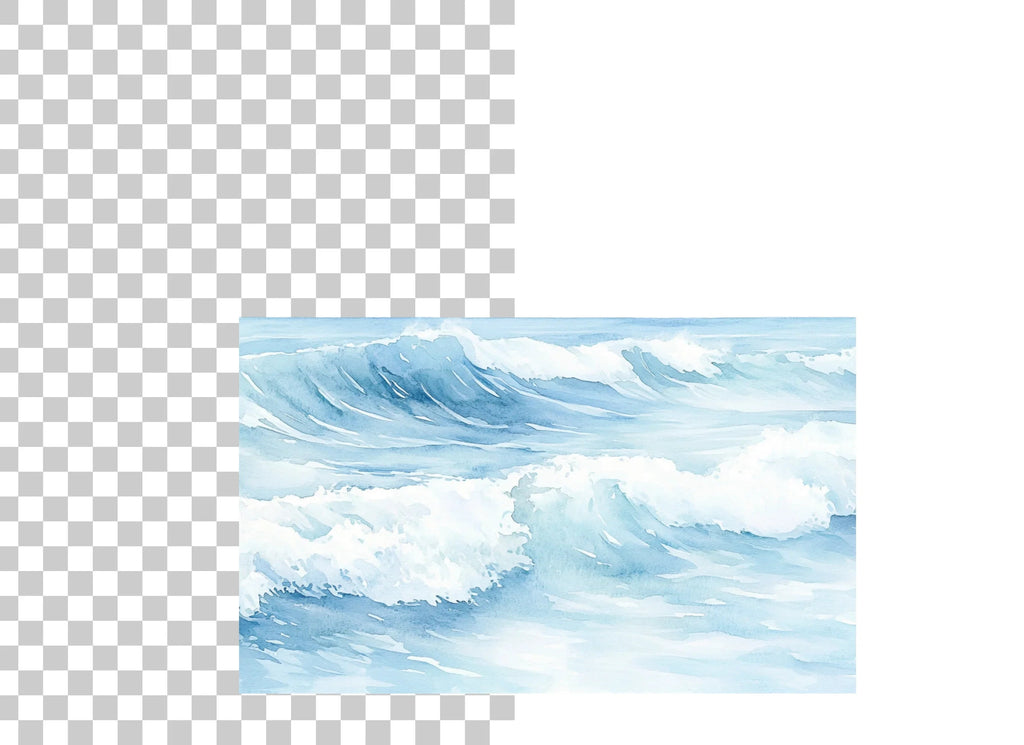 Dynamic Ocean Waves Clipart Bundle