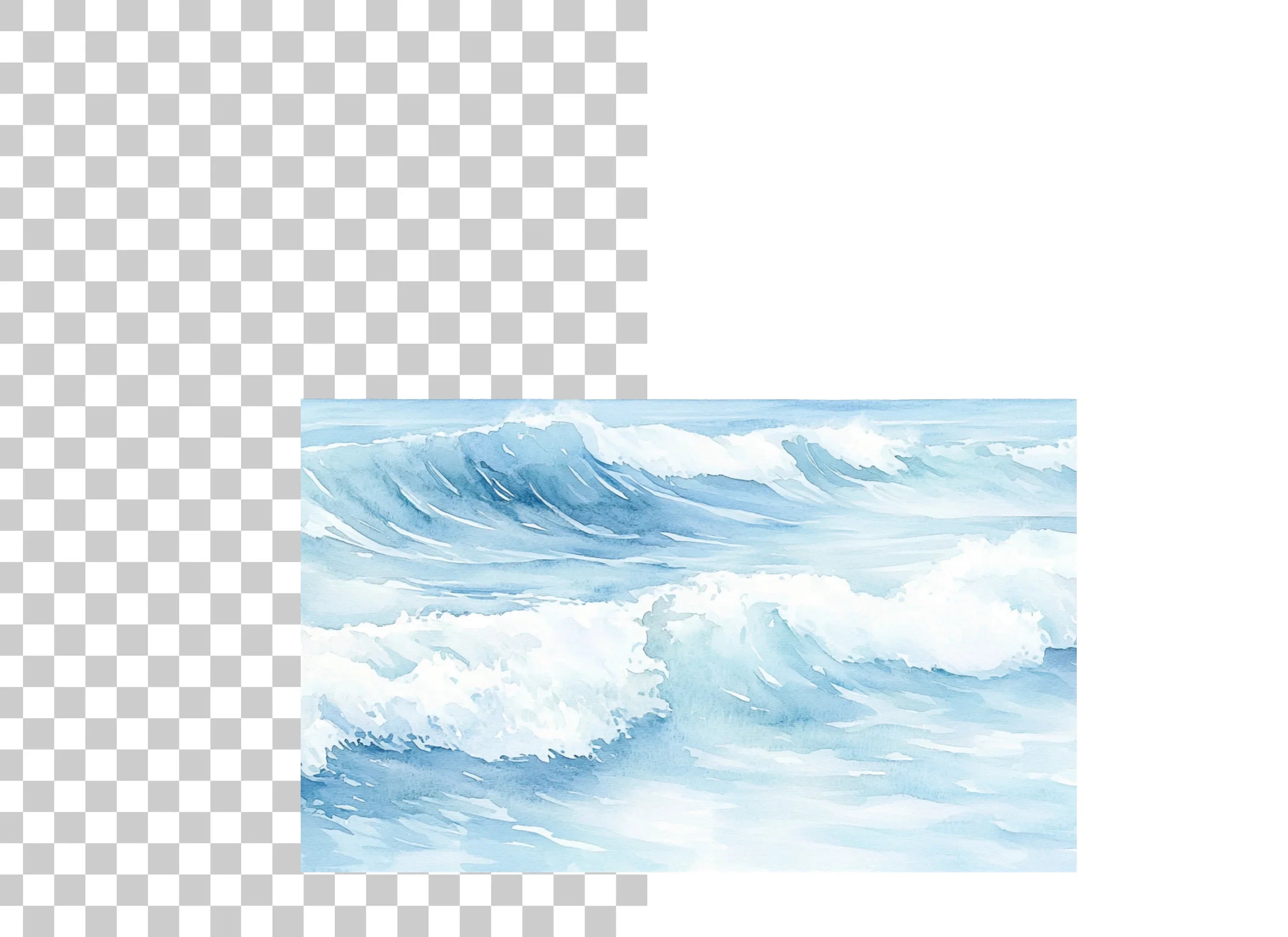 Dynamic Ocean Waves Clipart Bundle