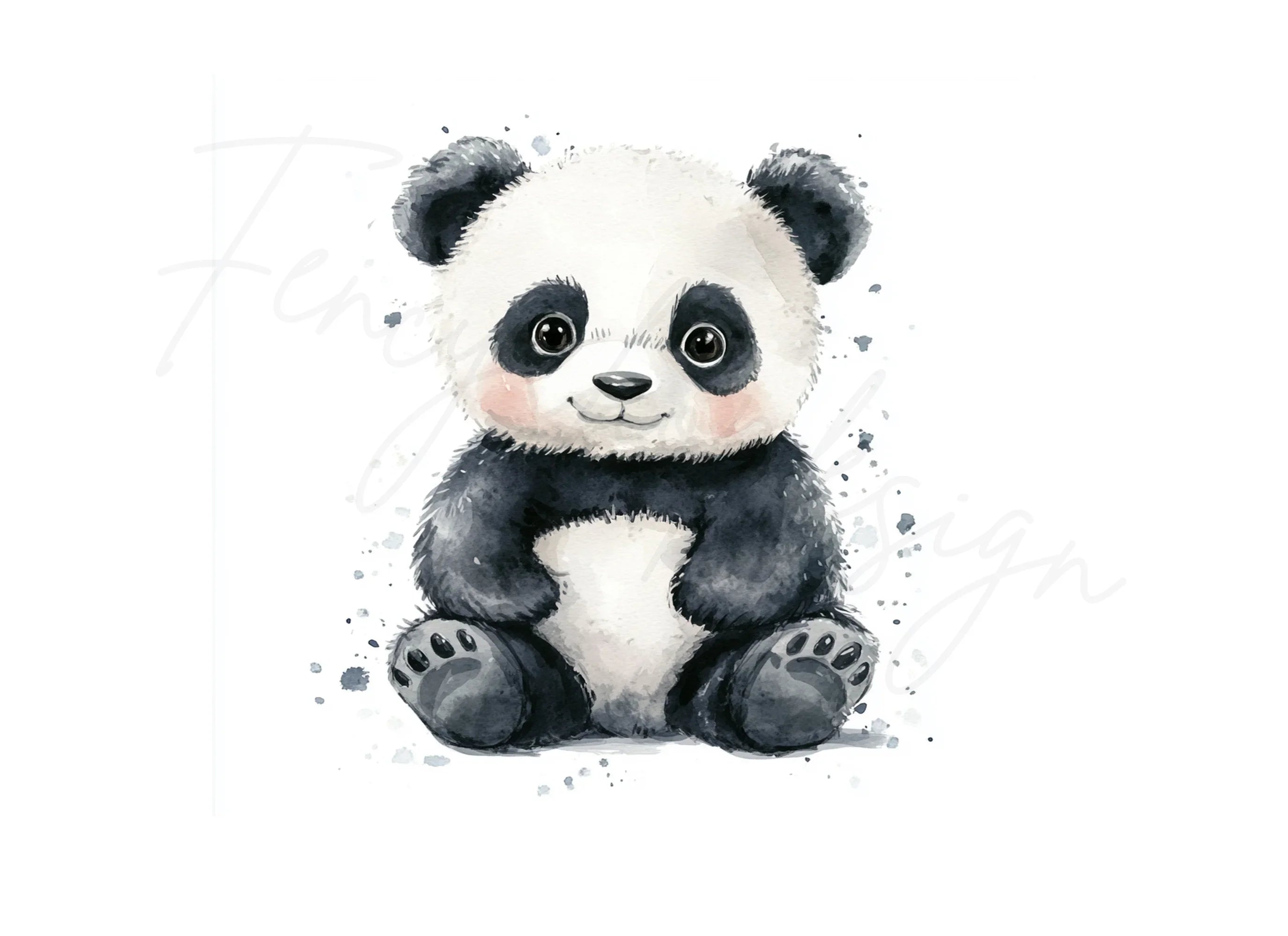 Cute Baby Panda Bear Clipart Bundle