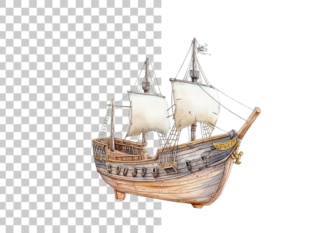 Pirate Ships Clipart Bundle