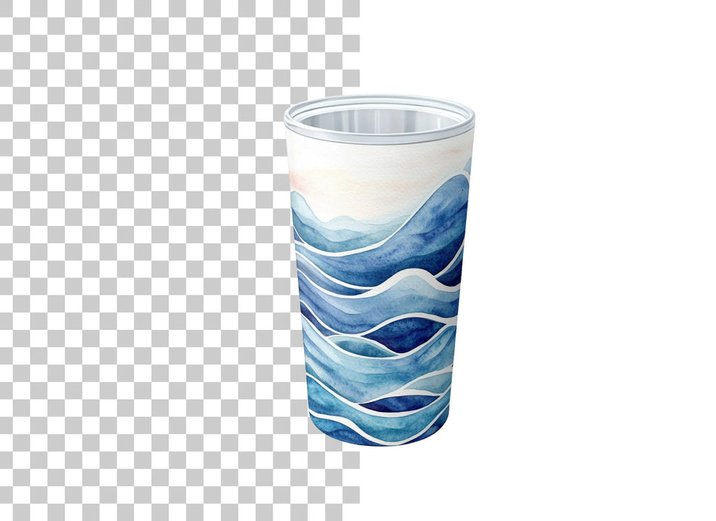 Blue Wave Tumblers Clipart Bundle