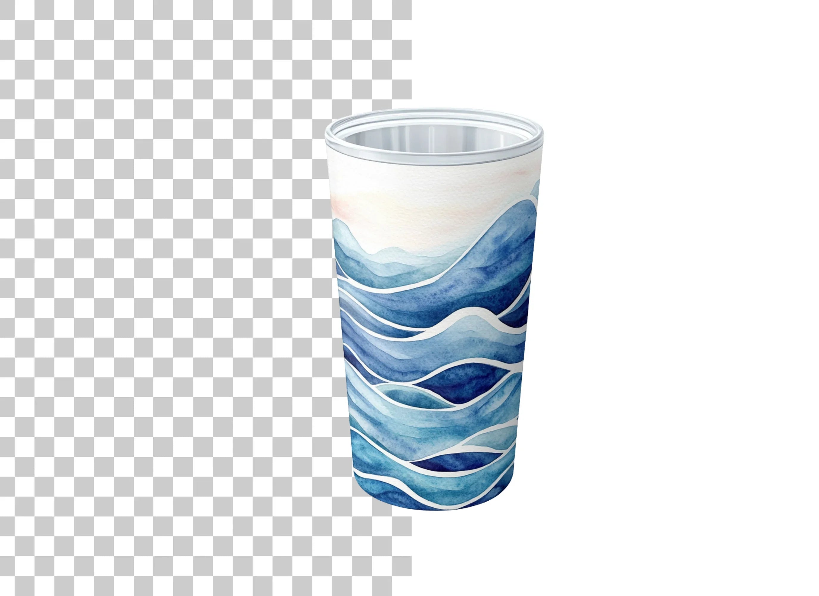 Blue Wave Tumblers Clipart Bundle