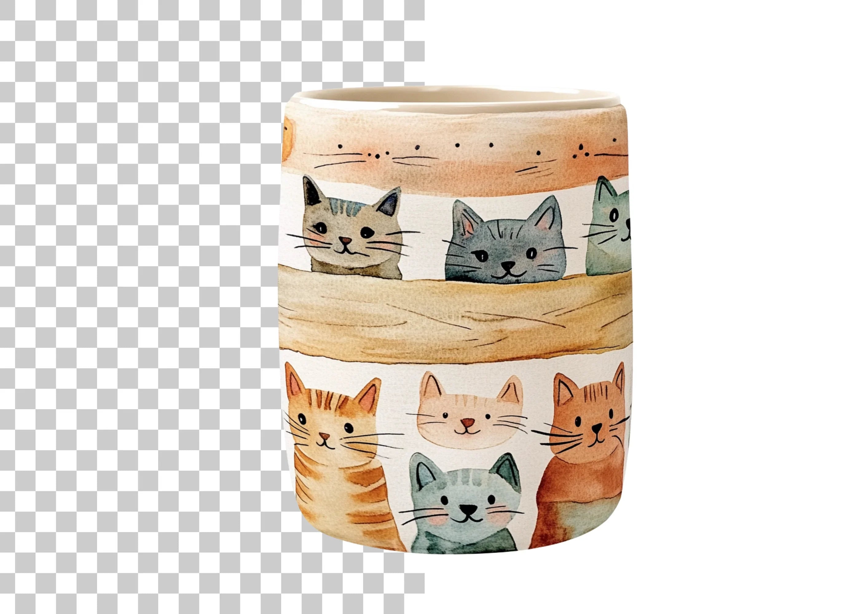 Cute Cat Faces Clipart Bundle