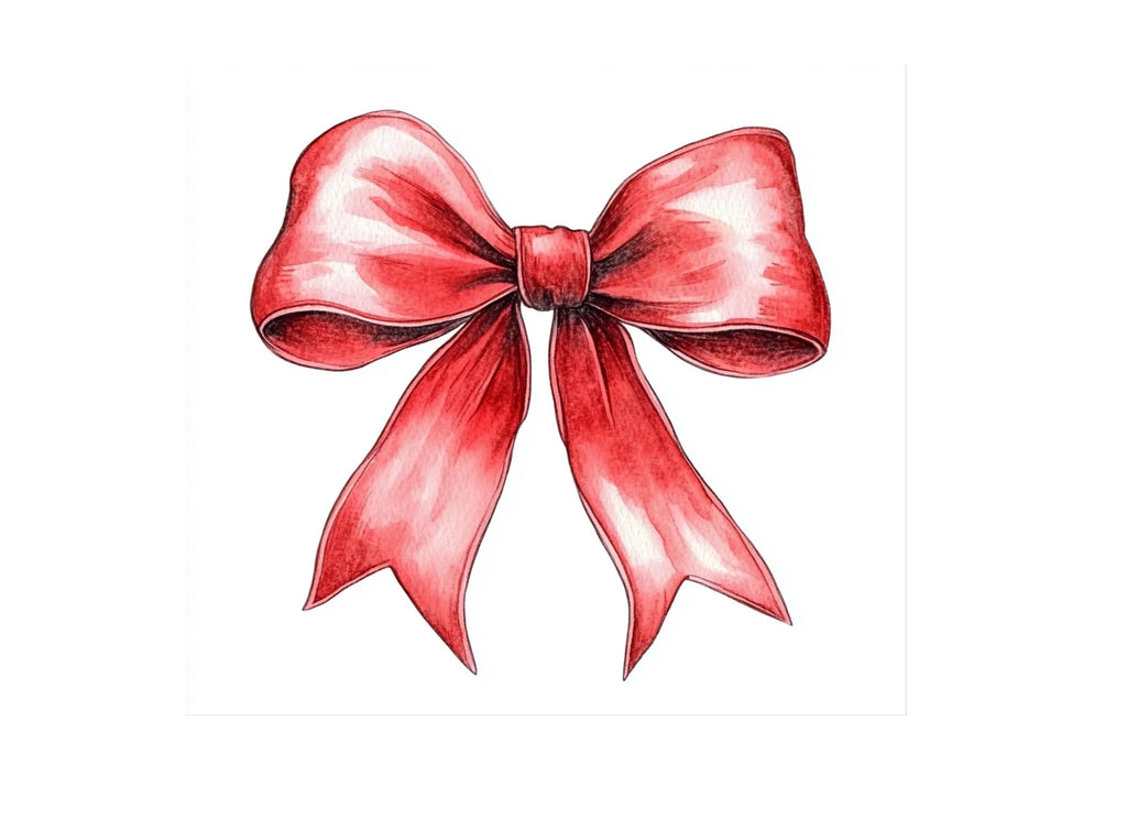 Red Christmas Bow Clipart Bundle