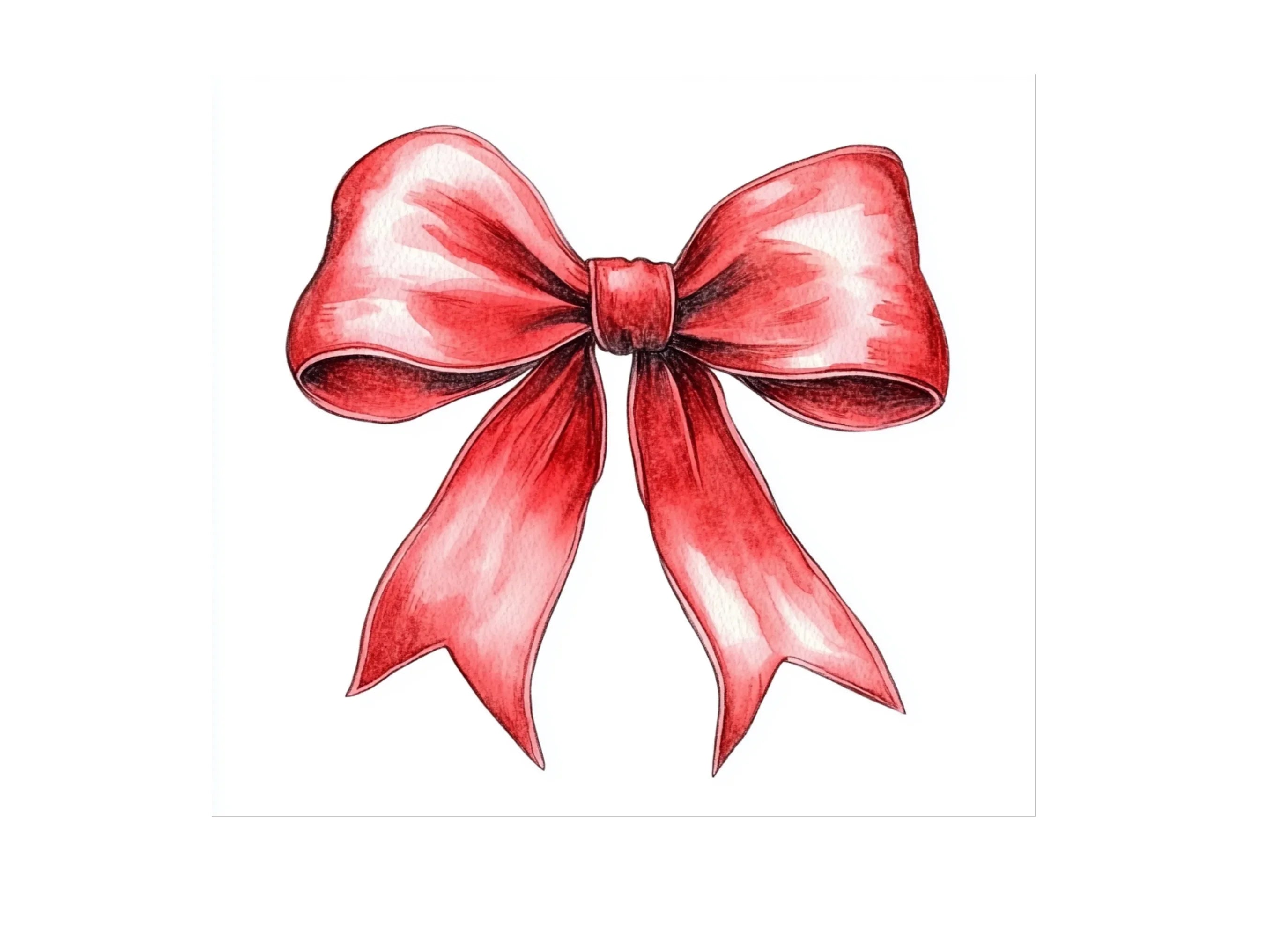 Red Christmas Bow Clipart Bundle