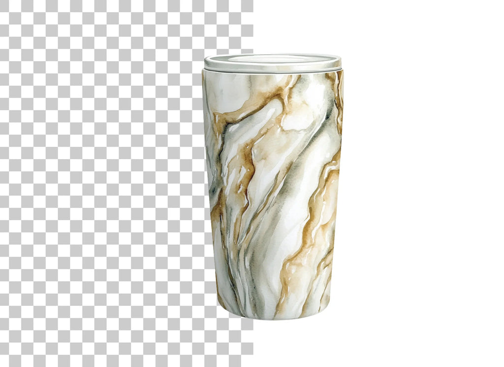 Brown Marble Tumbler Clipart Bundle