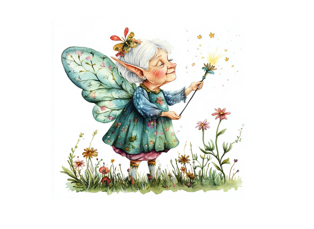 Elderly Fairy Clipart Bundle