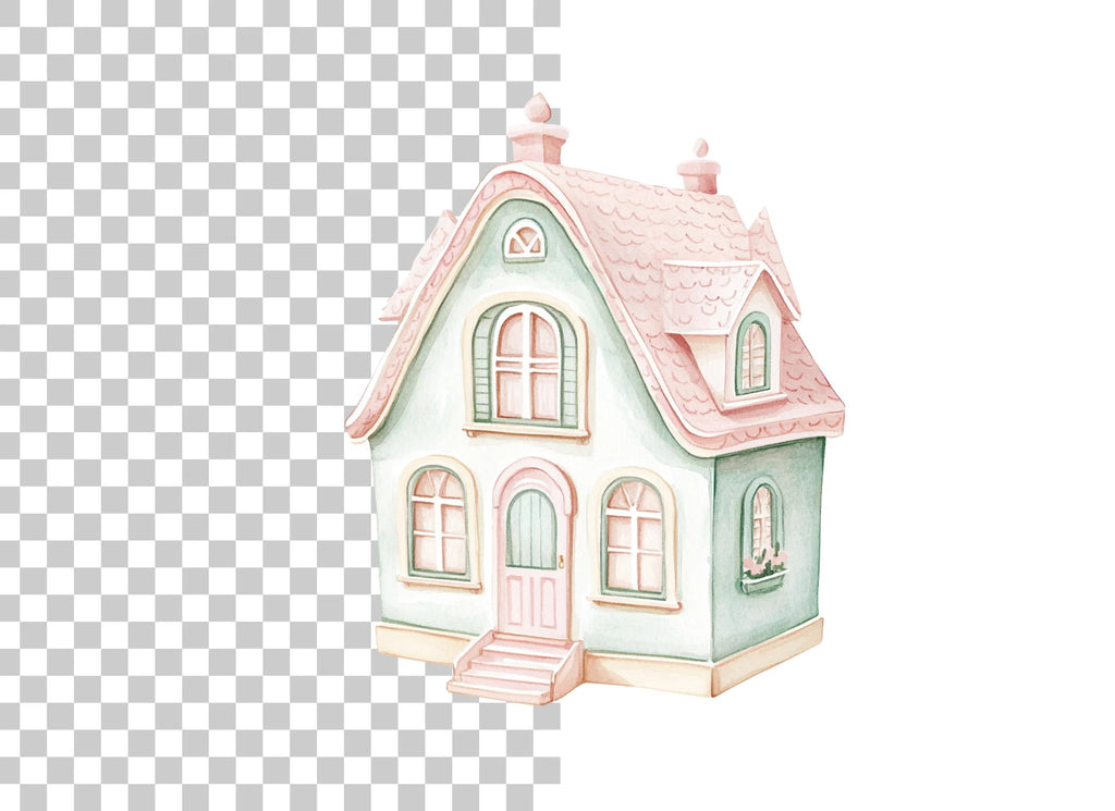 Whimsical Houses Clipart Bundle