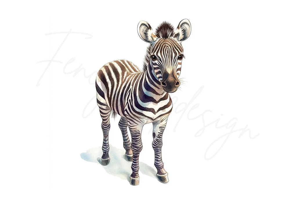 Cute Baby Zebra Clipart Bundle
