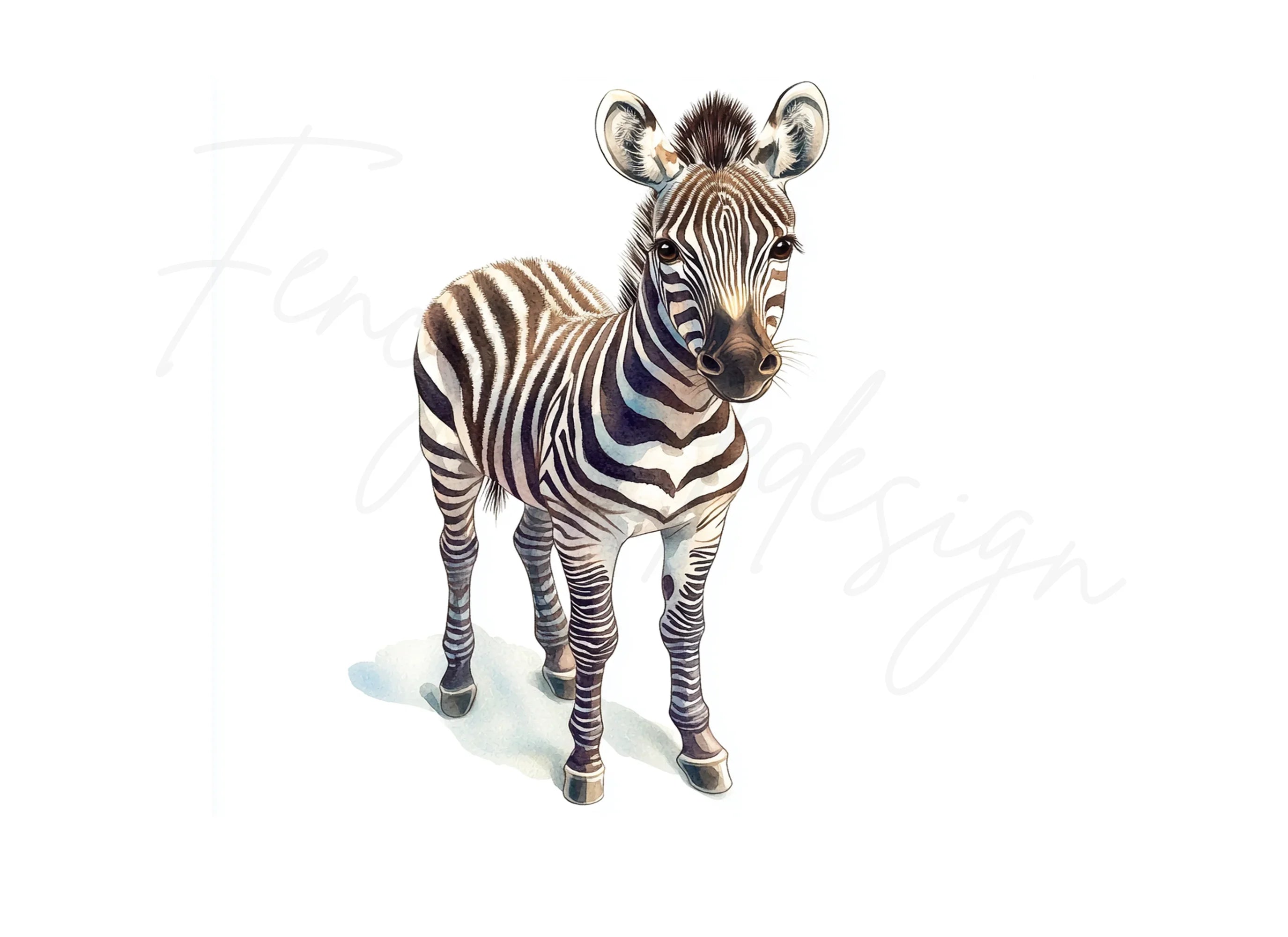 Cute Baby Zebra Clipart Bundle