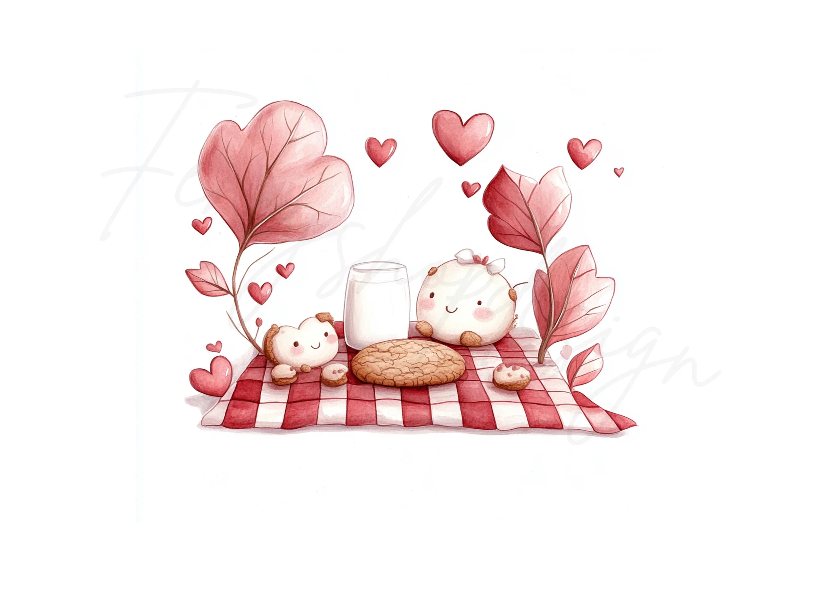 Cute Valentine Day Picnic Clipart Bundle