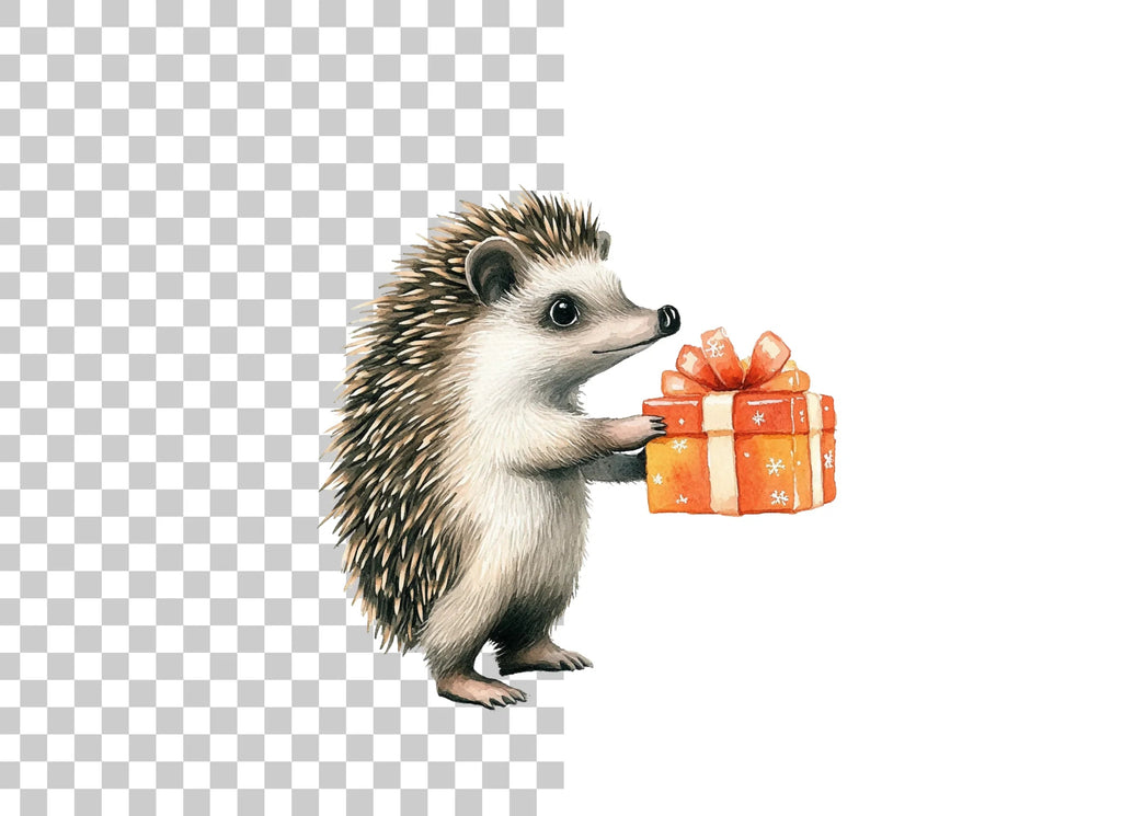 Cute Hedgehog Gift Clipart Bundle