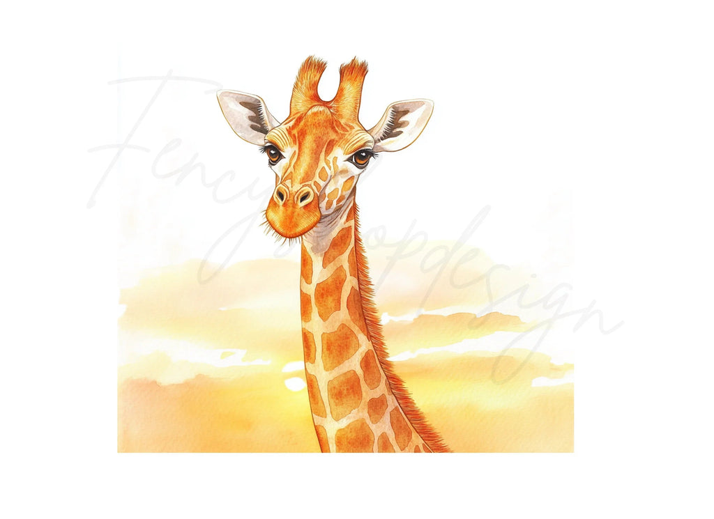 Giraffe Head Clipart Bundle