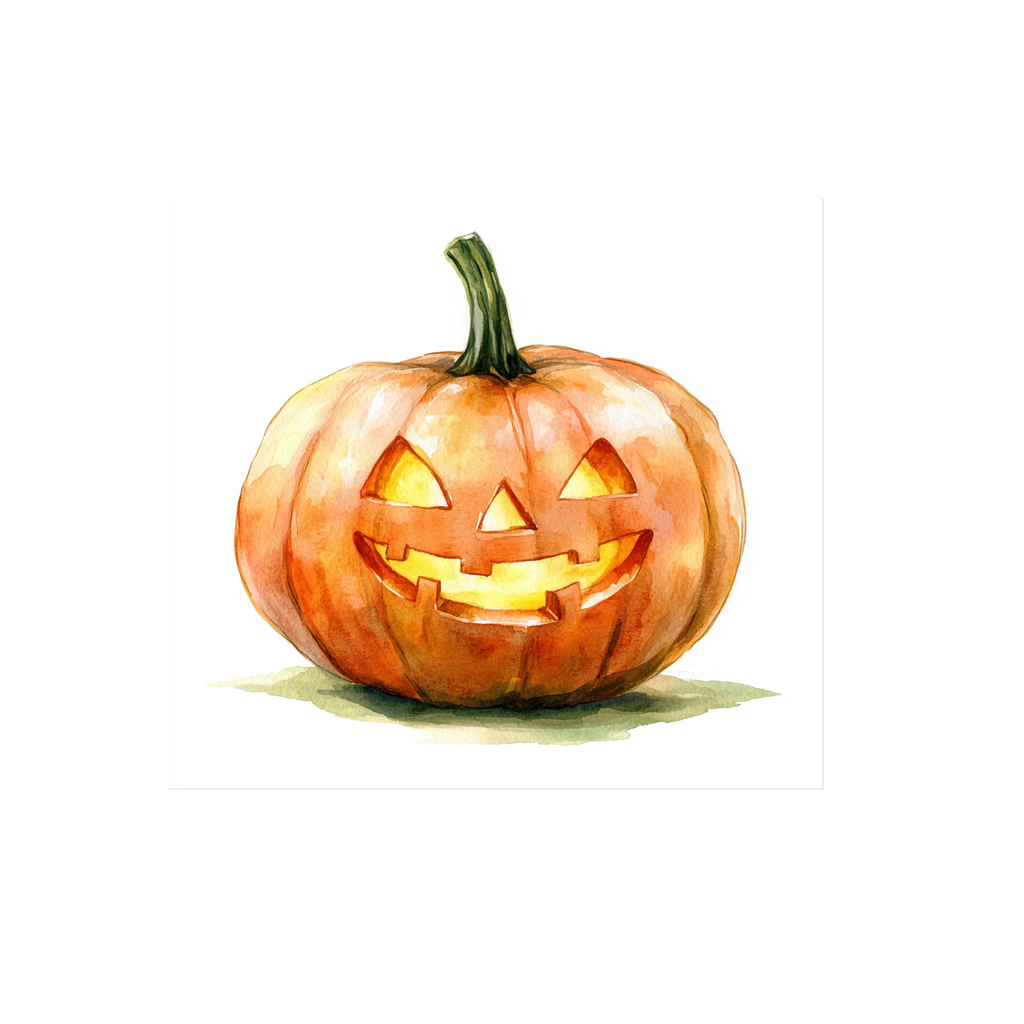 Glowing Halloween Pumpkin Clipart Bundle