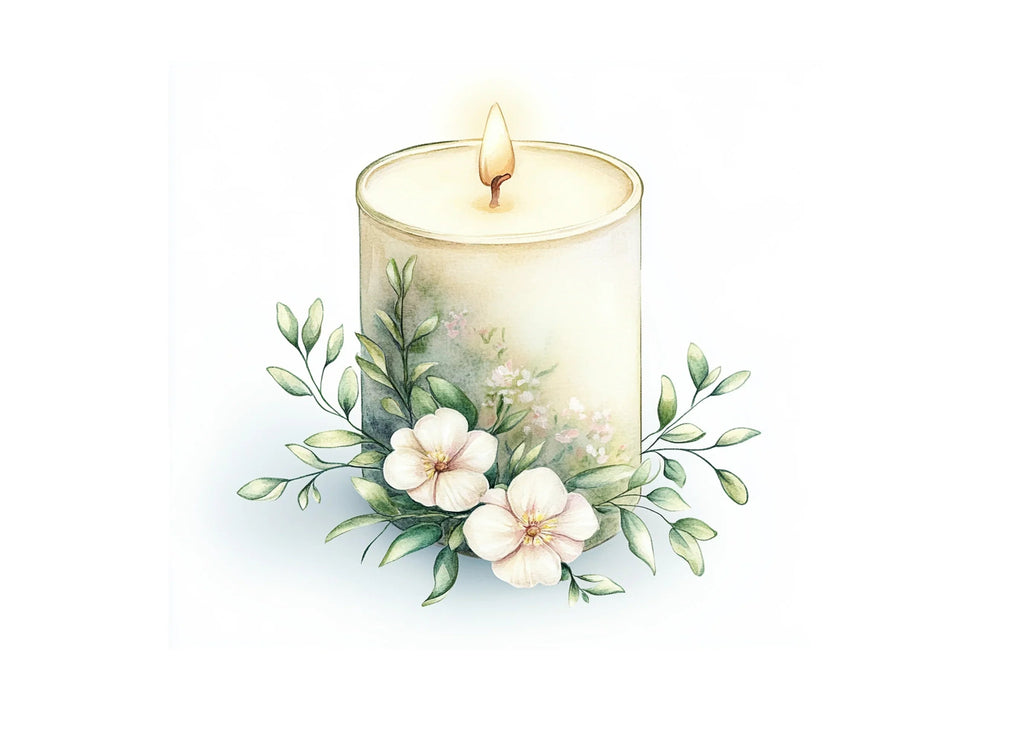 Aesthetic Floral Scented Candles Clipart Bundle