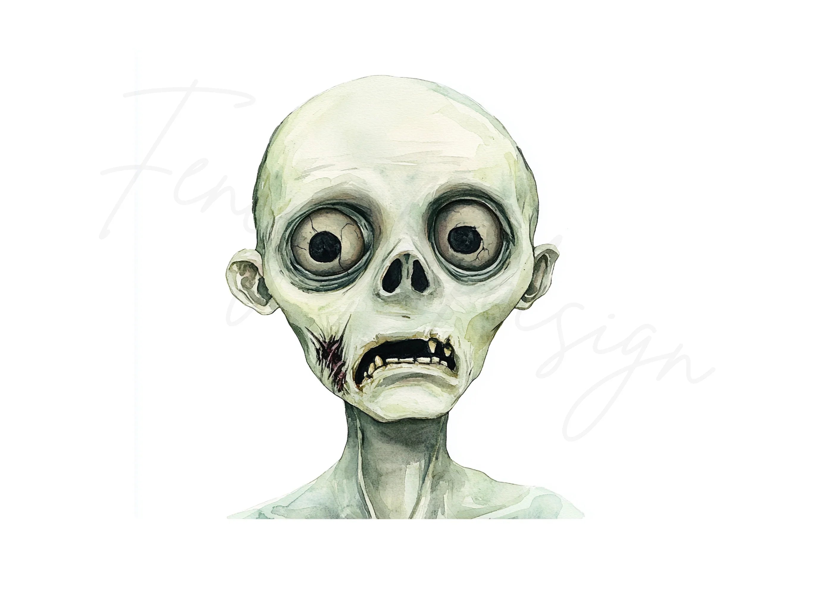 Cute Zombie Clipart Bundle