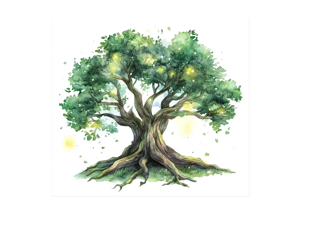 Whimsical Fairy House Tree Clipart Bundle