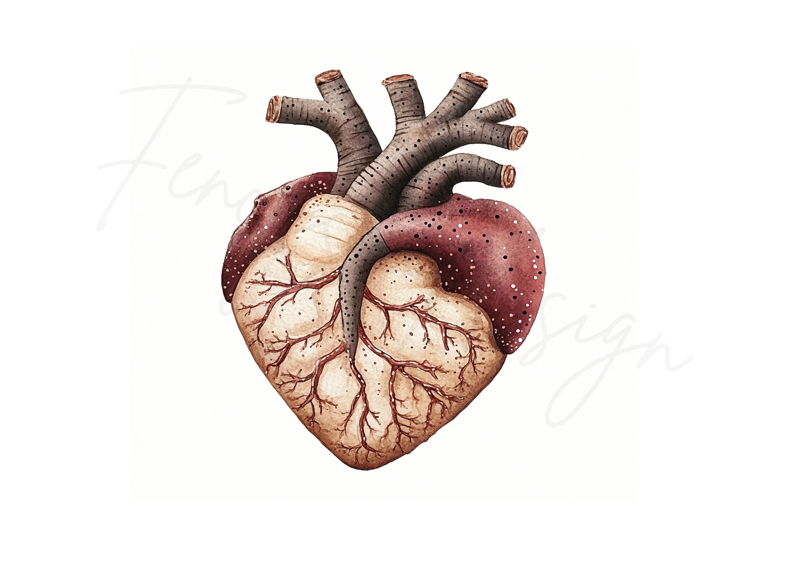 Anatomical Heart Clipart Bundle