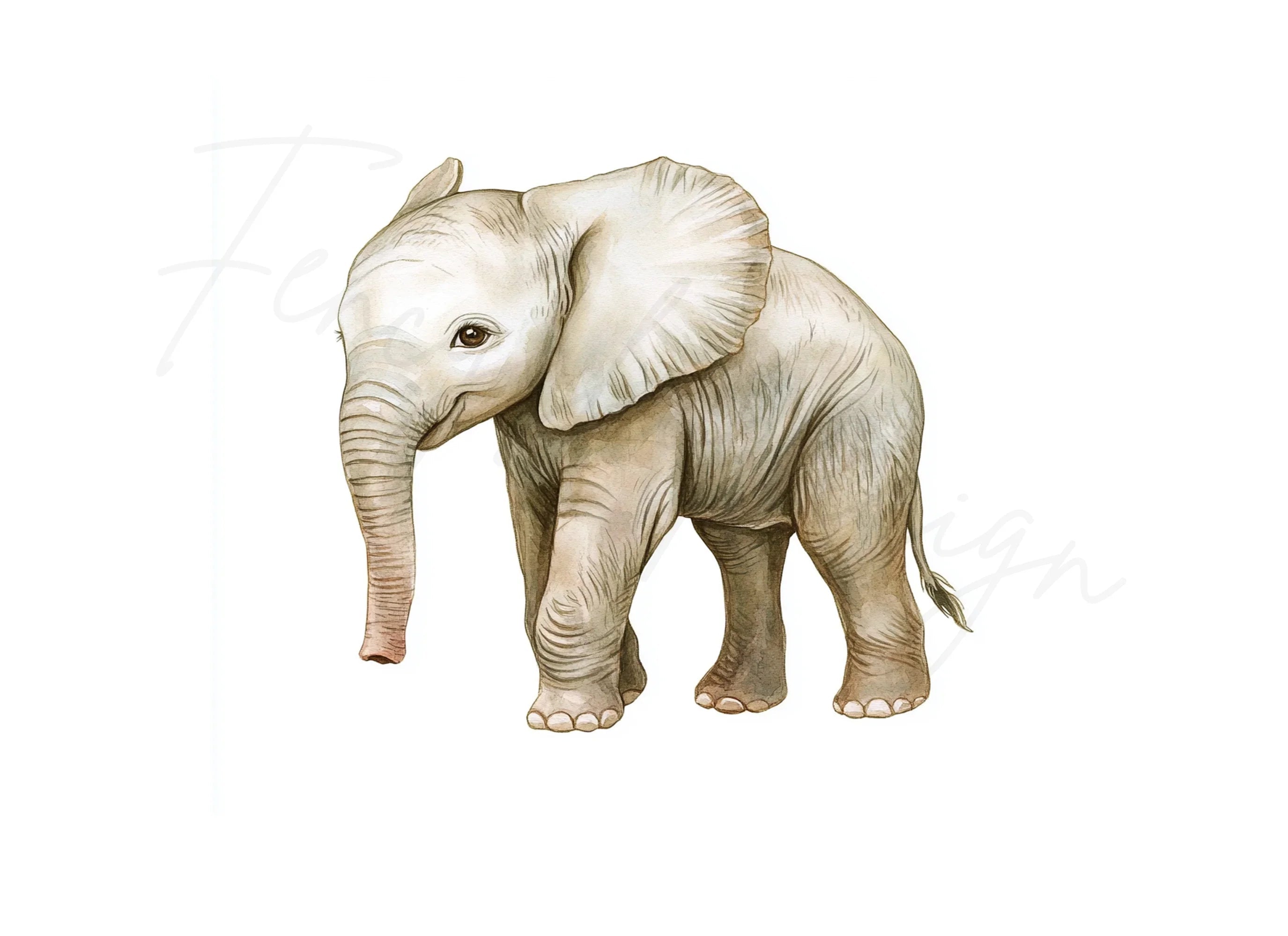 Baby Elephant Clipart Bundle