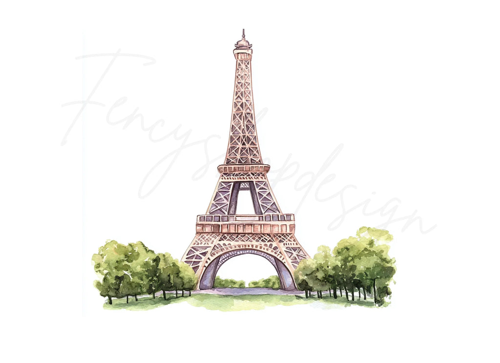 Parisian Eiffel Tower Clipart Bundle
