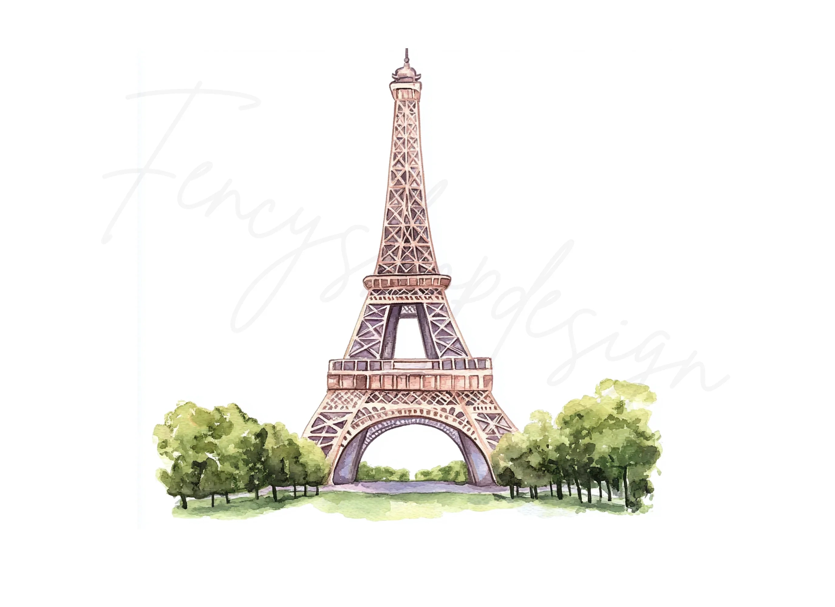 Parisian Eiffel Tower Clipart Bundle