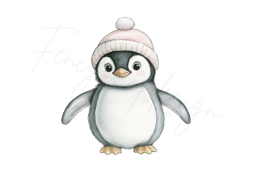 Cute Baby Penguin Winter Clipart Bundle