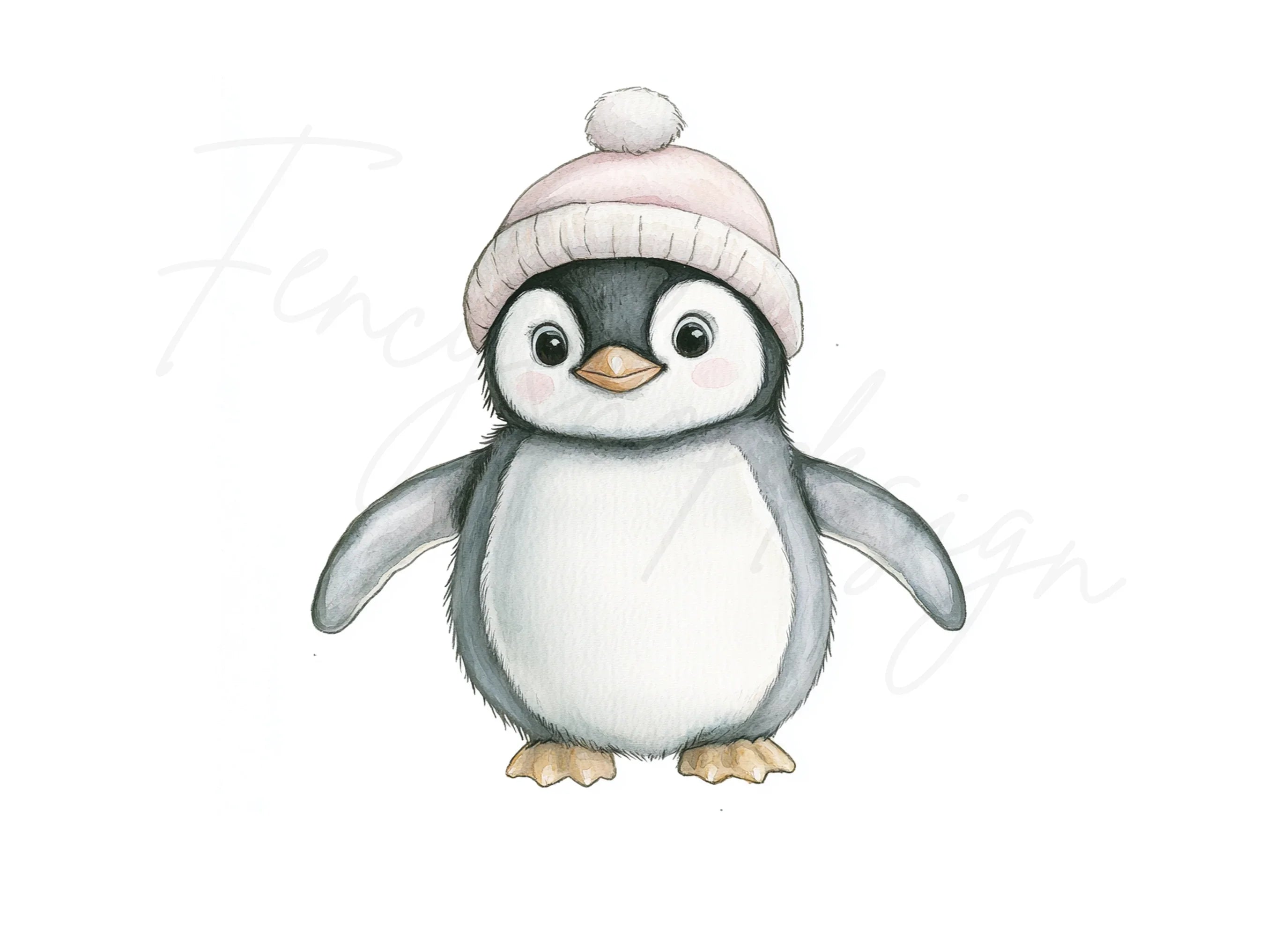 Cute Baby Penguin Winter Clipart Bundle