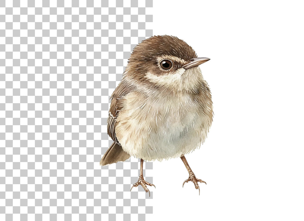 Cute Little Brown Birds Clipart Bundle
