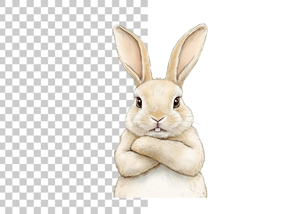 Grumpy Bunny Clipart Bundle