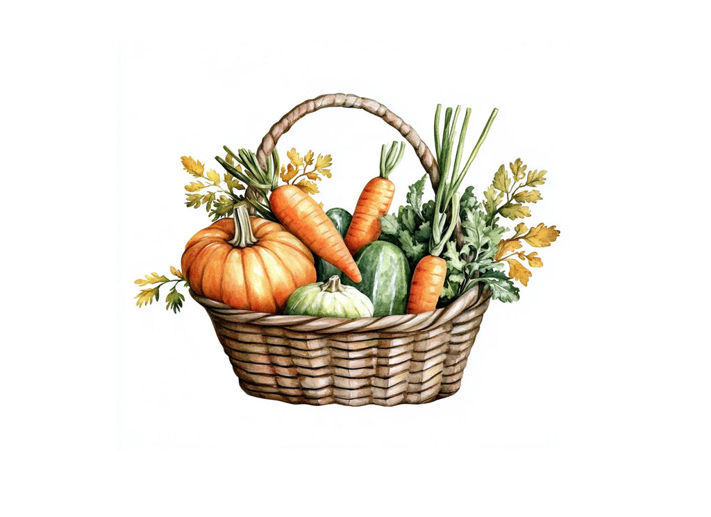 Harvest Baskets Clipart Bundle