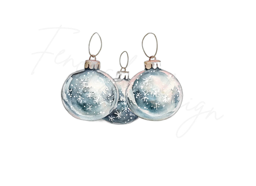 Christmas Ornaments Clipart Bundle