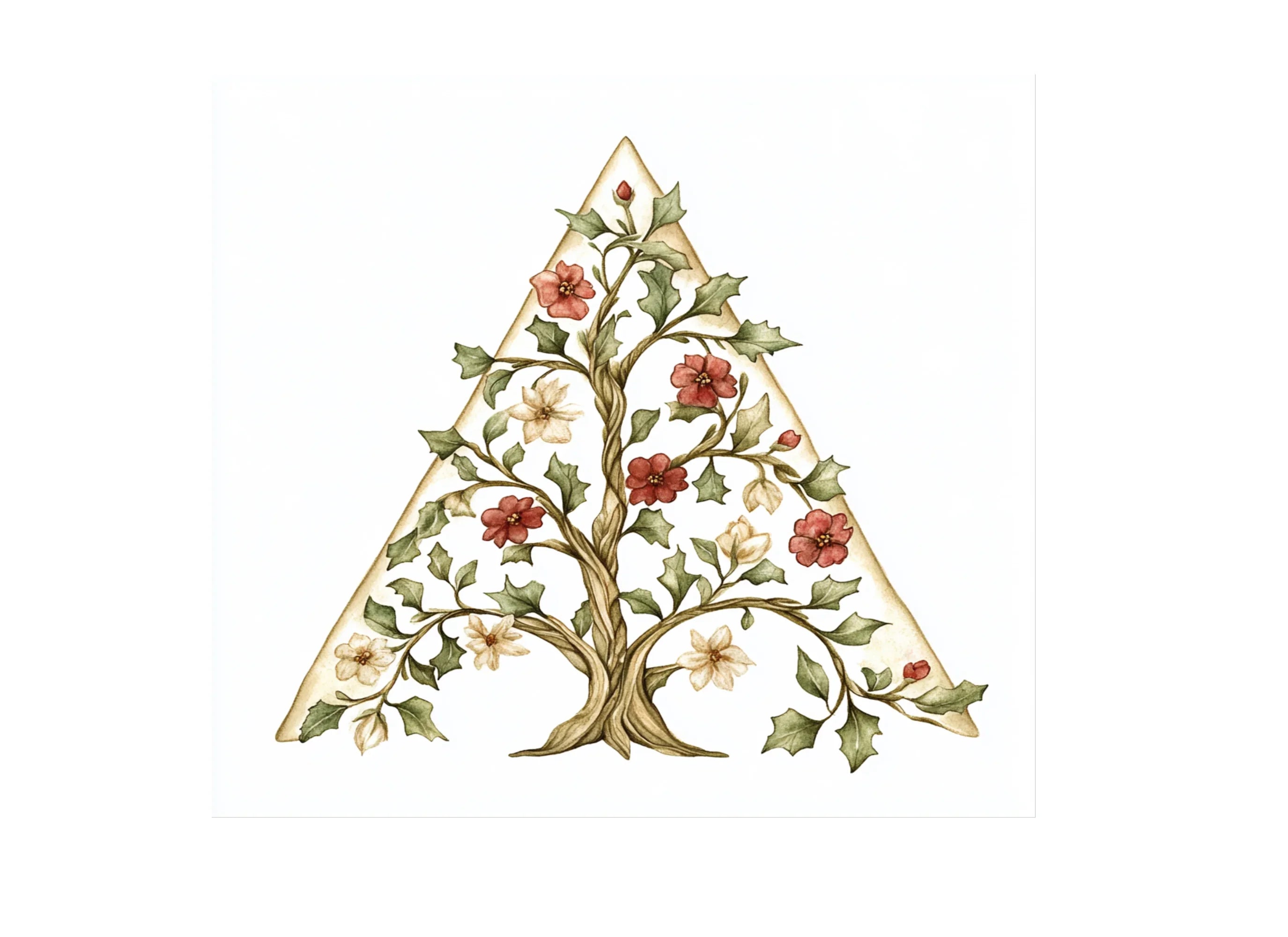 Elegant Floral Triangle Clipart Bundle