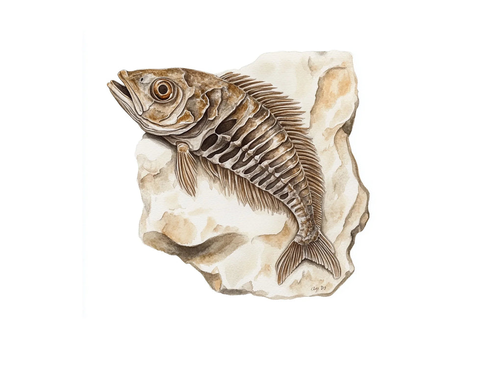Fish Fossil Clipart Bundle