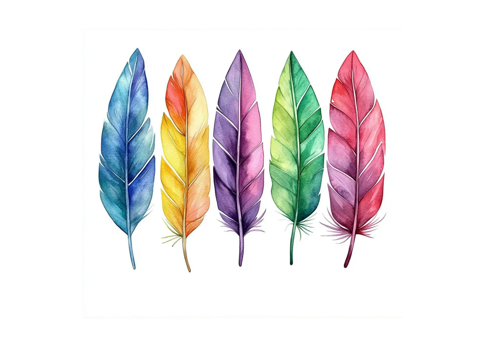 Vibrant Feather Clipart Bundle