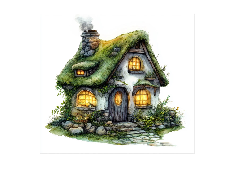 Charming Fantasy Cottages Clipart Bundle