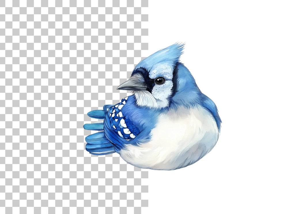 Cute Blue Jay Bird Clipart Bundle