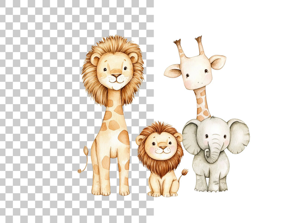 Charming Safari Animal Clipart Bundle